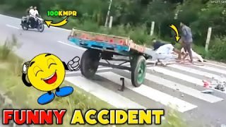 Funny road accidents | Funny accident try not to laugh 😆